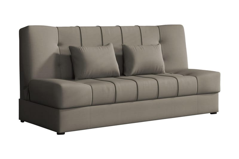 Bäddsoffa Sonia 194x90x88 cm - Brun - Sammetssoffa - 3 sits bäddsoffa