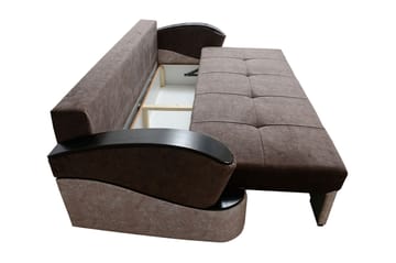Bäddsoffa Turbo 200x96x90 cm - Brun/Grå - Möbler - Soffa - Bäddsoffa - 3 sits bäddsoffa