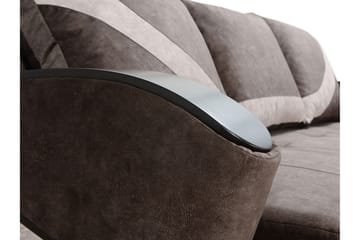 Bäddsoffa Turbo 200x96x90 cm - Brun/Grå - Möbler - Soffa - Bäddsoffa - 3 sits bäddsoffa
