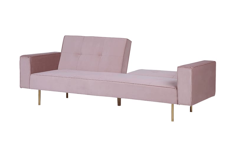 Bäddsoffa Visnes 218 cm - Rosa - 3 sits bäddsoffa