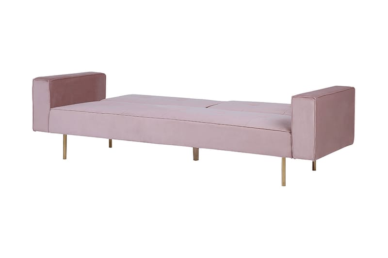 Bäddsoffa Visnes 218 cm - Rosa - 3 sits bäddsoffa