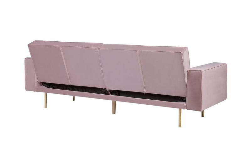 Bäddsoffa Visnes 218 cm - Rosa - 3 sits bäddsoffa