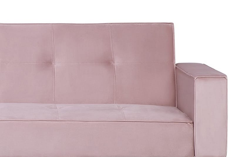 Bäddsoffa Visnes 218 cm - Rosa - 3 sits bäddsoffa