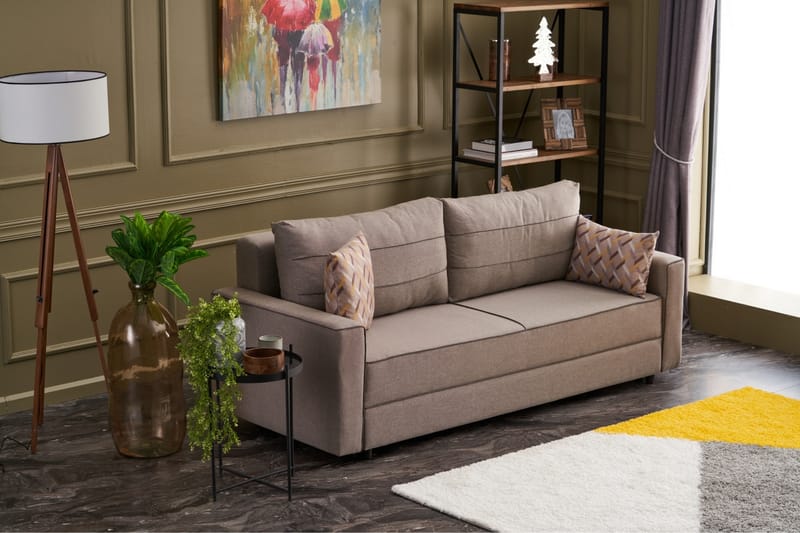 Bäddsoffa Windwhistle 3-sits 185x150 - Cream - Möbler - Soffa - Bäddsoffa - 3 sits bäddsoffa