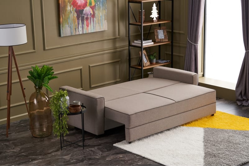 Bäddsoffa Windwhistle 3-sits 185x150 - Cream - Möbler - Soffa - Bäddsoffa - 3 sits bäddsoffa