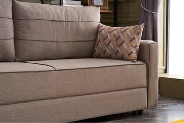 Bäddsoffa Windwhistle 3-sits 185x150 - Cream - Möbler - Soffa - Bäddsoffa - 3 sits bäddsoffa