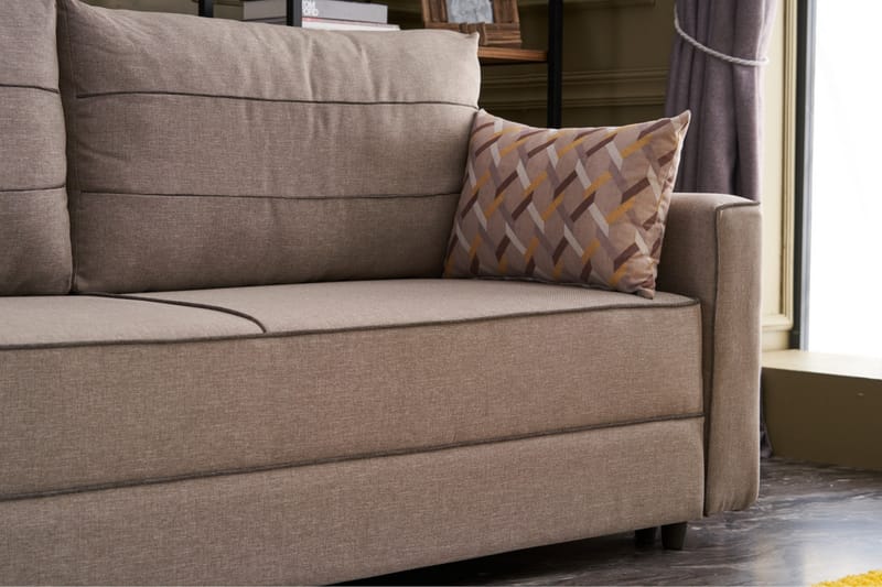 Bäddsoffa Windwhistle 3-sits 185x150 - Cream - Möbler - Soffa - Bäddsoffa - 3 sits bäddsoffa