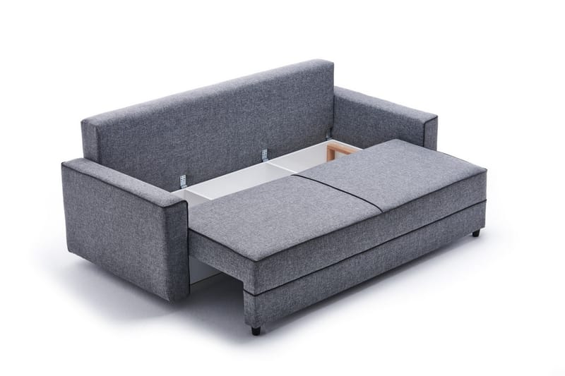 Bäddsoffa Windwhistle 3-sits 185x150 - Grå - Möbler - Soffa - Bäddsoffa - 3 sits bäddsoffa