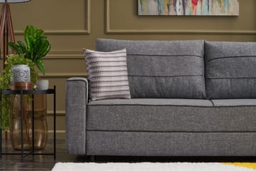 Bäddsoffa Windwhistle 3-sits 185x150 - Grå - Möbler - Soffa - Bäddsoffa - 3 sits bäddsoffa