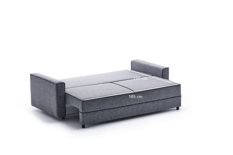Bäddsoffa Windwhistle 3-sits 185x150 - Grå - Möbler - Soffa - Bäddsoffa - 3 sits bäddsoffa