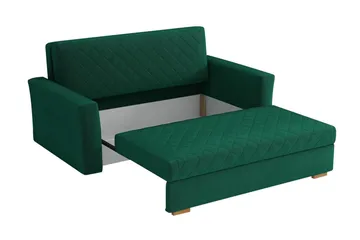 Bensbyn 3-sits Bäddsoffa 132x196 cm Bäddbar Rutmönstrad i Tyg - Svart - Möbler - Soffa - Bäddsoffa - 3 sits bäddsoffa