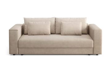 Bergen Djup 3-sits Bäddsoffa med förvaring - Beige - Möbler - Soffa - Bäddsoffa - 3 sits bäddsoffa
