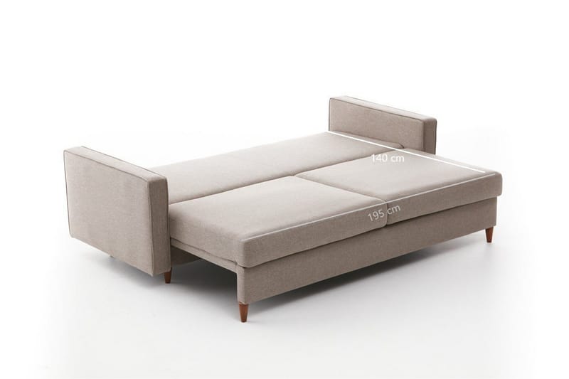 Braneles Bäddsoffa 3-sits - Beige - Möbler - Soffa - Bäddsoffa - 3 sits bäddsoffa