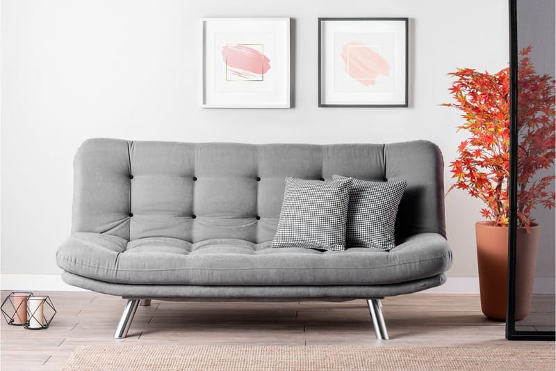 Breana Bäddsoffa 3-sits - Grå - Möbler - Soffa - Bäddsoffa - 3 sits bäddsoffa