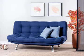 Breana Bäddsoffa 3-sits - Marinblå - Möbler - Soffa - Bäddsoffa - 3 sits bäddsoffa