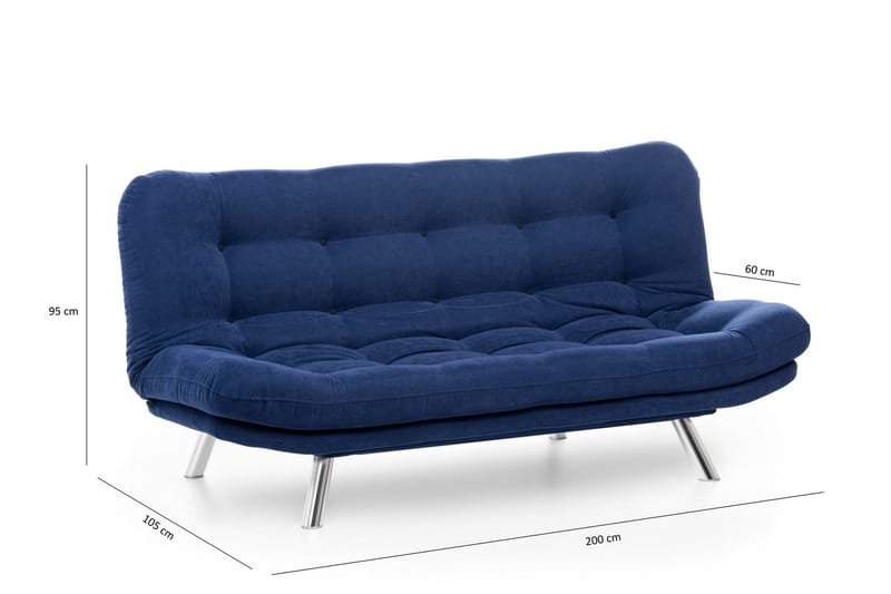 Breana Bäddsoffa 3-sits - Marinblå - Möbler - Soffa - Bäddsoffa - 3 sits bäddsoffa