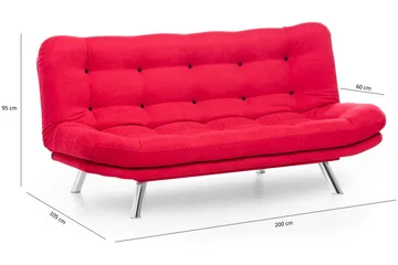 Breana Bäddsoffa 3-sits - Röd - Möbler - Soffa - Bäddsoffa - 3 sits bäddsoffa