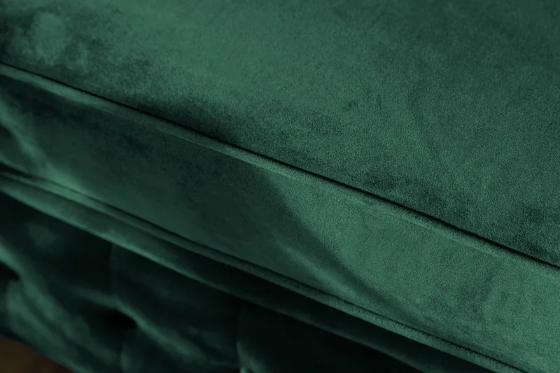 Chesterfield Lyx 3-sits Framåtbäddad bäddsoffa i sammet - Grön - Möbler - Soffa - Bäddsoffa - 3 sits bäddsoffa