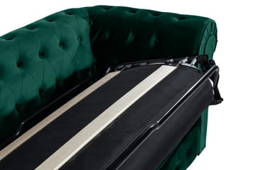 Chesterfield Lyx 3-sits Framåtbäddad bäddsoffa i sammet - Mörkgrön / Grön - Möbler - Soffa - Bäddsoffa - 3 sits bäddsoffa