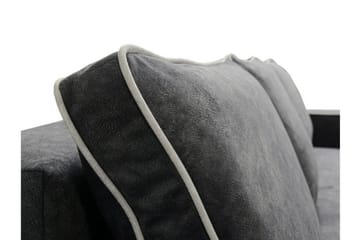Clarina 3-sits Längsbäddad Bäddsoffa 143x200 cm med Förvaring i Sammet - Grön - Möbler - Soffa - Bäddsoffa - 3 sits bäddsoffa