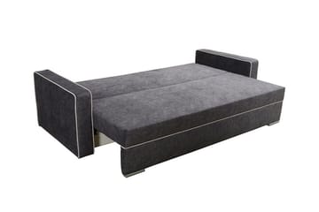 Clarina 3-sits Längsbäddad Bäddsoffa 143x200 cm med Förvaring i Sammet - Grön - Möbler - Soffa - Bäddsoffa - 3 sits bäddsoffa