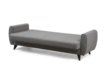 Dalima 3-sits Längsbäddad Bäddsoffa 55x183 cm med Förvaring i Tyg - Grå - Möbler - Soffa - Bäddsoffa - 3 sits bäddsoffa