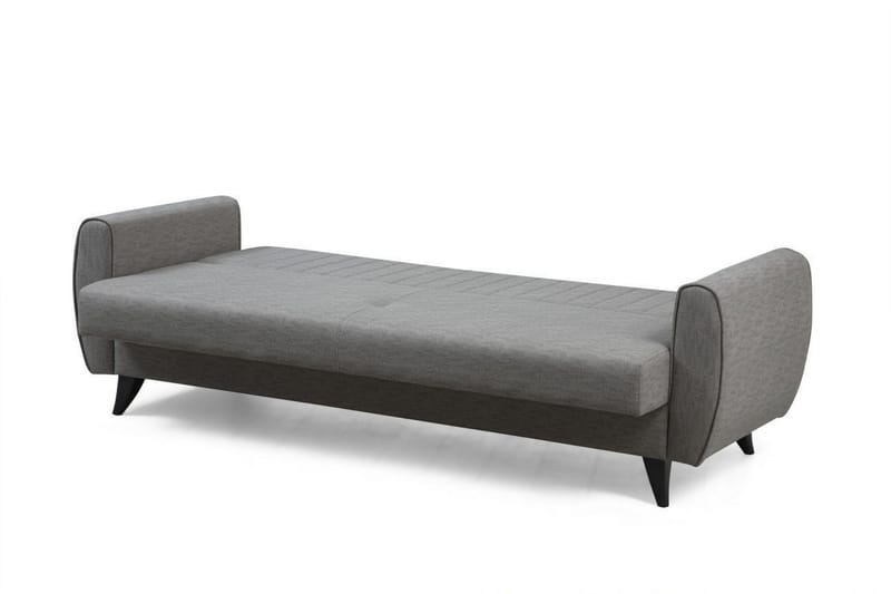 Dalima 3-sits Längsbäddad Bäddsoffa 55x183 cm med Förvaring i Tyg - Grå - Möbler - Soffa - Bäddsoffa - 3 sits bäddsoffa