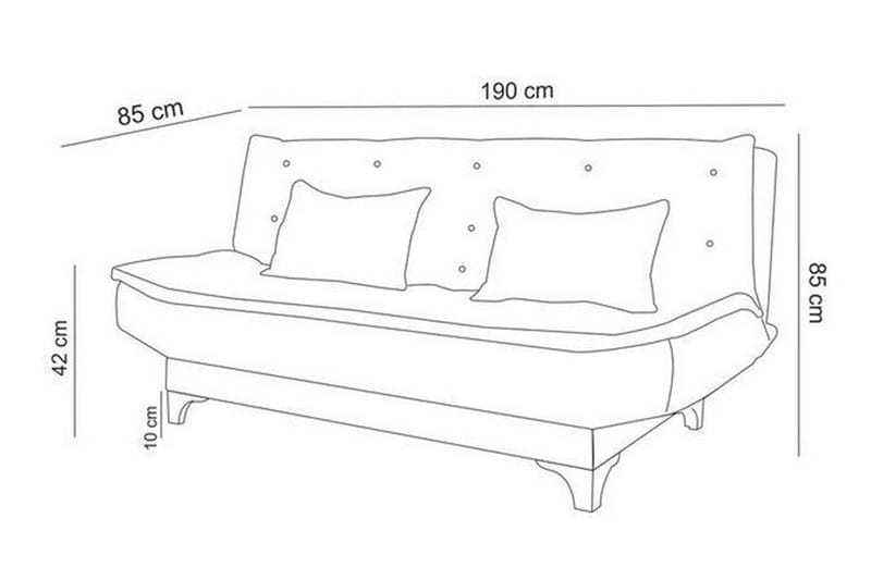 Defiglio 3-sits Bäddsoffa - Brun - Möbler - Soffa - Bäddsoffa - 3 sits bäddsoffa