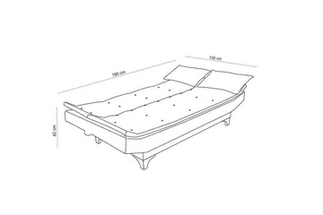 Defiglio 3-sits Bäddsoffa - Brun - Möbler - Soffa - Bäddsoffa - 3 sits bäddsoffa