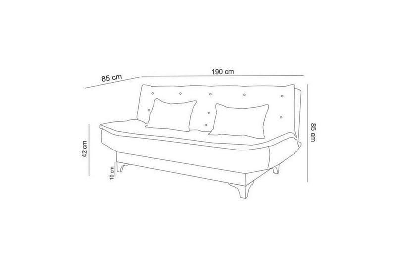 Defiglio 3-sits Bäddsoffa - Grå - Möbler - Soffa - Bäddsoffa - 3 sits bäddsoffa