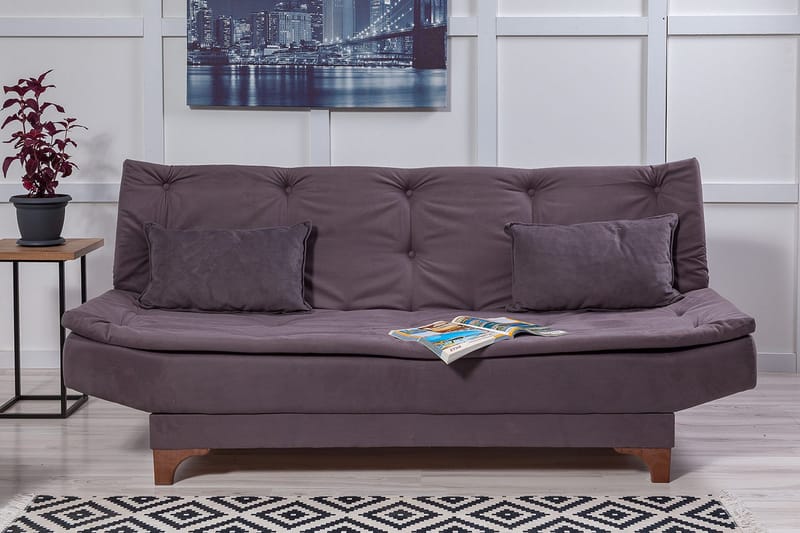 Defiglio 3-sits Bäddsoffa - Grå - Möbler - Soffa - Bäddsoffa - 3 sits bäddsoffa