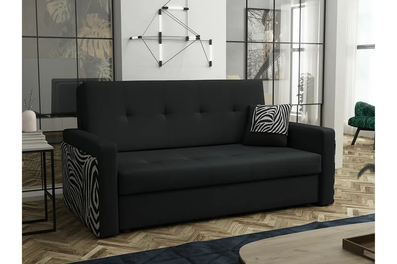 Denegal 3-sits Bäddsoffa Black - Möbler - Soffa - Bäddsoffa - 3 sits bäddsoffa