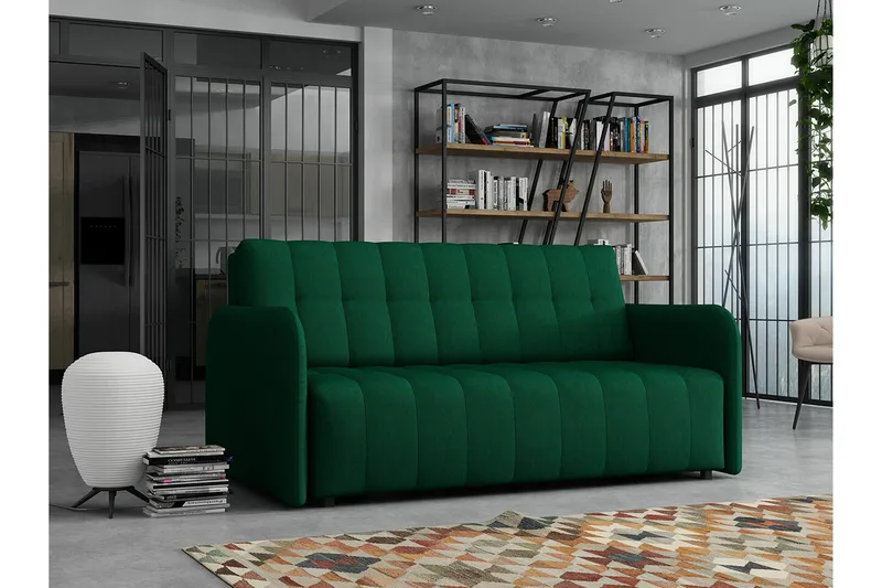 Denegal 3-sits Bäddsoffa Dark green - Möbler - Soffa - Bäddsoffa - 3 sits bäddsoffa