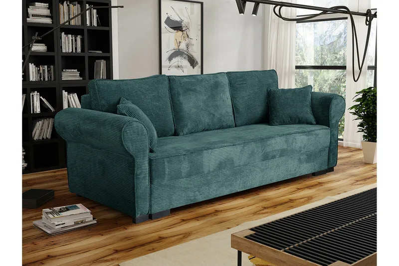 Denegal 3-sits Bäddsoffa Green - Möbler - Soffa - Bäddsoffa - 3 sits bäddsoffa
