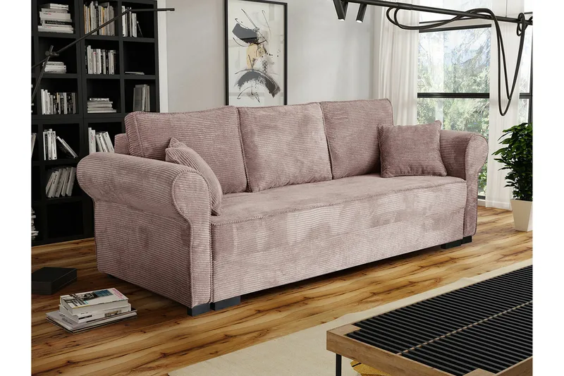 Denegal 3-sits Bäddsoffa NO_BRAND Brown/Beige - Möbler - Soffa - Bäddsoffa - 3 sits bäddsoffa