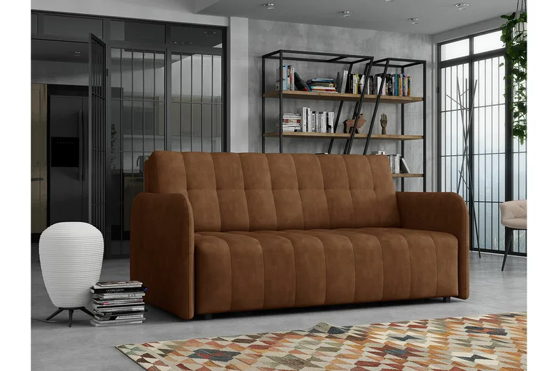 Denegal 3-sits Bäddsoffa NO_BRAND Dark brown - Möbler - Soffa - Bäddsoffa - 3 sits bäddsoffa