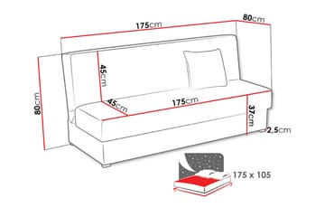 Denegal 3-sits Bäddsoffa NO_BRAND Dark Turquoise - Möbler - Soffa - Bäddsoffa - 3 sits bäddsoffa