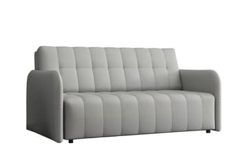 Denegal 3-sits Rektangulär Bäddsoffa 152x196 cm med Förvaring i Tyg - Grå - Möbler - Soffa - Bäddsoffa - 3 sits bäddsoffa