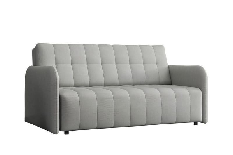 Denegal 3-sits Rektangulär Bäddsoffa 152x196 cm med Förvaring i Tyg, Grå
