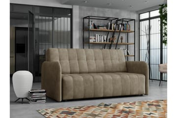 Denegal liten 3-sits Bäddsoffa Framåtbäddad i Mocka - Brun - Möbler - Soffa - Bäddsoffa - 3 sits bäddsoffa