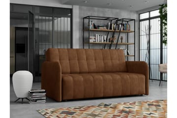 Denegal liten 3-sits Bäddsoffa Framåtbäddad i Mocka - Mörkbrun - Möbler - Soffa - Bäddsoffa - 3 sits bäddsoffa