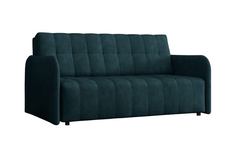 Denegal liten 3-sits Bäddsoffa Framåtbäddad i Mocka, Mörkgrön