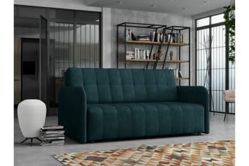 Denegal liten 3-sits Bäddsoffa Framåtbäddad i Mocka - Mörkgrön - Möbler - Soffa - Bäddsoffa - 3 sits bäddsoffa