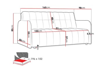 Denegal liten 3-sits Bäddsoffa Framåtbäddad i Plysch - Mörkgrön - Möbler - Soffa - Bäddsoffa - 3 sits bäddsoffa