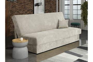 Denegal liten 3-sits Bäddsoffa Längsbäddad i Manchester - Beige/Ljusbeige - Möbler - Soffa - Bäddsoffa - 3 sits bäddsoffa