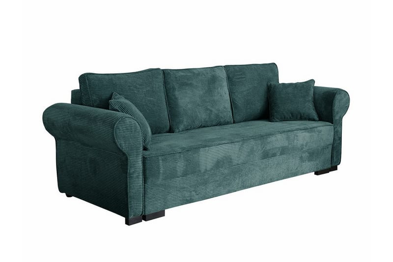 Denegal liten 3-sits Bäddsoffa Längsbäddad i Manchester, Grön