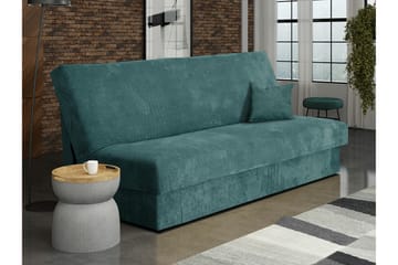 Denegal liten 3-sits Bäddsoffa Längsbäddad i Manchester - Mörk Turkos - Möbler - Soffa - Bäddsoffa - 3 sits bäddsoffa