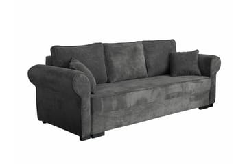 Denegal liten 3-sits Bäddsoffa Längsbäddad i Manchester - Mörkgrå - Möbler - Soffa - Bäddsoffa - 3 sits bäddsoffa