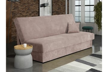 Denegal liten 3-sits Bäddsoffa Längsbäddad i Tyg - Beige - Möbler - Soffa - Bäddsoffa - 3 sits bäddsoffa