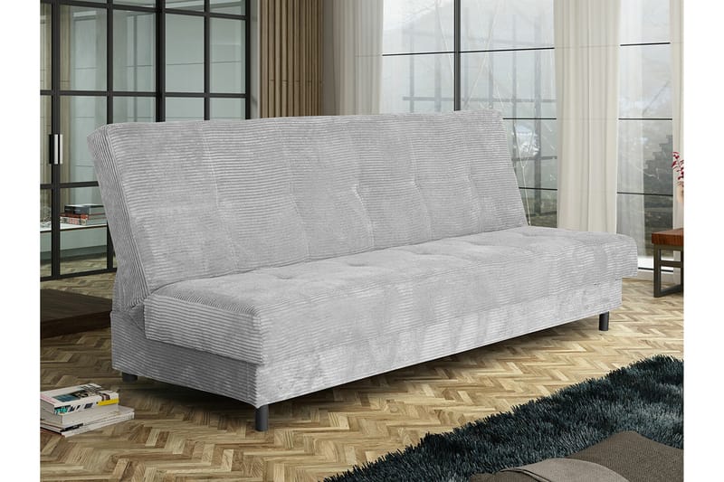 Denegal liten 3-sits Bäddsoffa Längsbäddad i Tyg - Ljusgrå/Mörkgrå - Möbler - Soffa - Bäddsoffa - 3 sits bäddsoffa